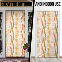 Hawaiian Ohia Lehua Lei Door Cover Plaid Palaka Ahiehie Pattern LT9 - Polynesian Pride
