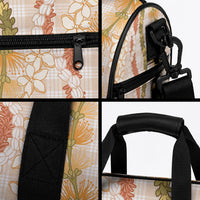 Hawaiian Ohia Lehua Lei Duffle Bag Plaid Palaka Ahiehie Pattern