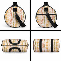 Hawaiian Ohia Lehua Lei Duffle Bag Plaid Palaka Ahiehie Pattern
