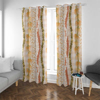 Hawaiian Ohia Lehua Lei Window Curtain Plaid Palaka Ahiehie Pattern - Polynesian Pride