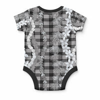 Hawaiian Ohia Lehua Lei Baby Onesie Plaid Palaka Eleele Pattern