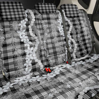 Hawaiian Ohia Lehua Lei Back Car Seat Cover Plaid Palaka Eleele Pattern - Polynesian Pride