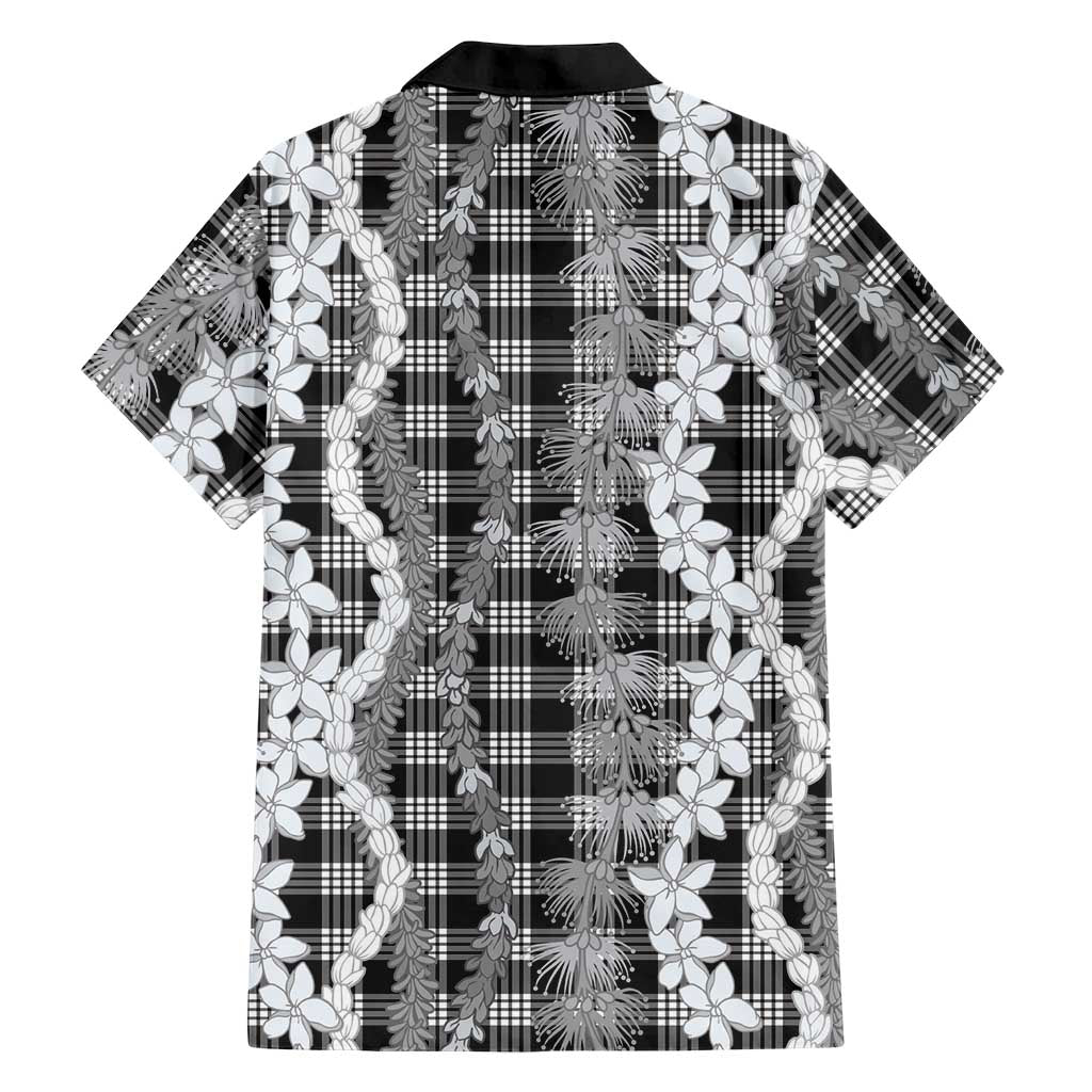 Hawaiian Ohia Lehua Lei Hawaiian Shirt Plaid Palaka Eleele Pattern - Polynesian Pride