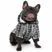 Hawaiian Ohia Lehua Lei Pet Hoodie Plaid Palaka Eleele Pattern LT9 - Polynesian Pride