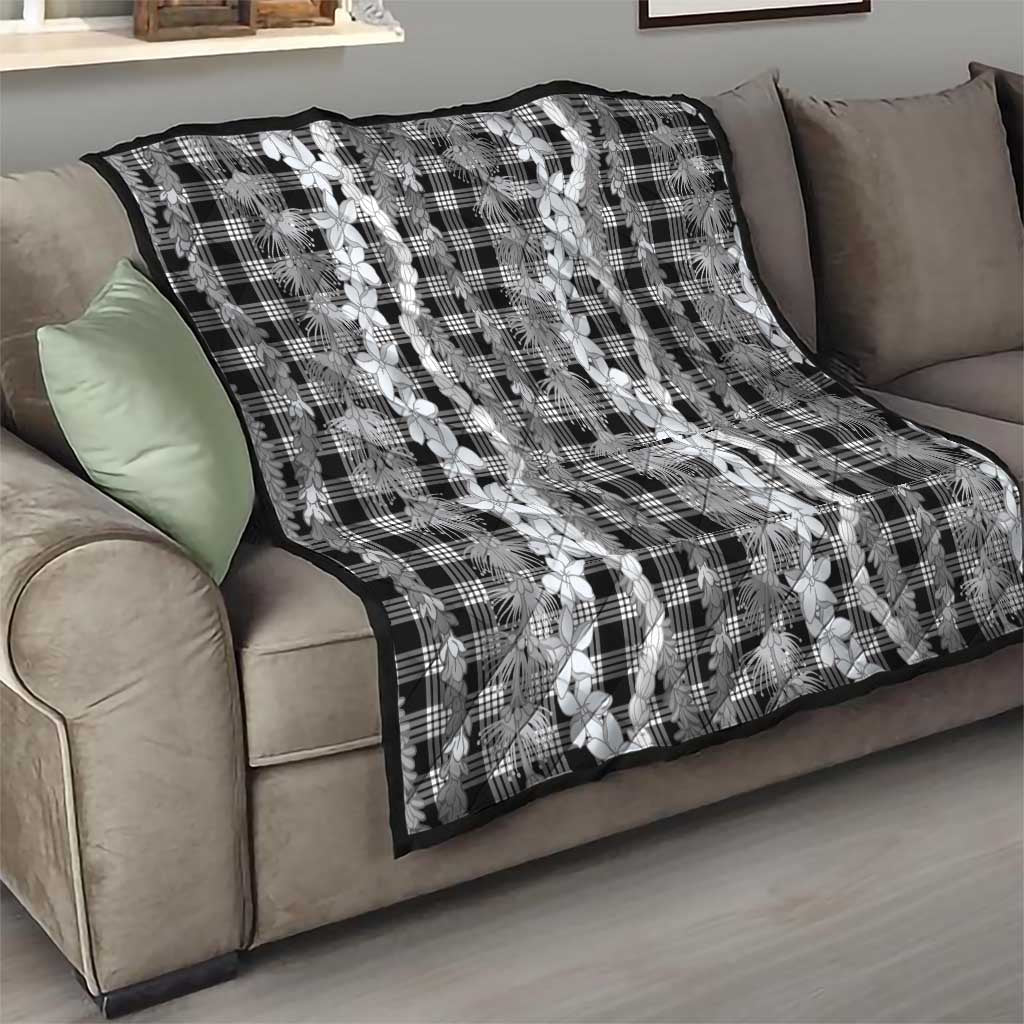Hawaiian Ohia Lehua Lei Quilt Plaid Palaka Eleele Pattern - Polynesian Pride