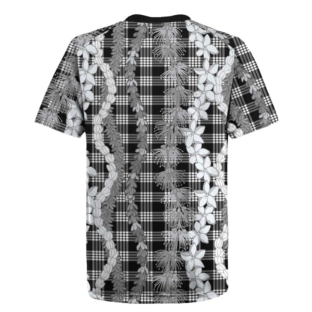 Hawaiian Ohia Lehua Lei Rugby Jersey Plaid Palaka Eleele Pattern - Polynesian Pride