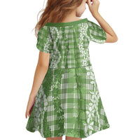 Hawaiian Ohia Lehua Lei Family Matching Off Shoulder Maxi Dress and Hawaiian Shirt Plaid Palaka Omaomao Pattern LT9 - Polynesian Pride