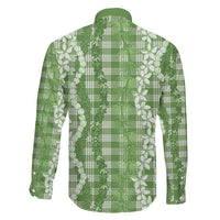 Hawaiian Ohia Lehua Lei Family Matching Tank Maxi Dress and Hawaiian Shirt Plaid Palaka Omaomao Pattern LT9 - Polynesian Pride