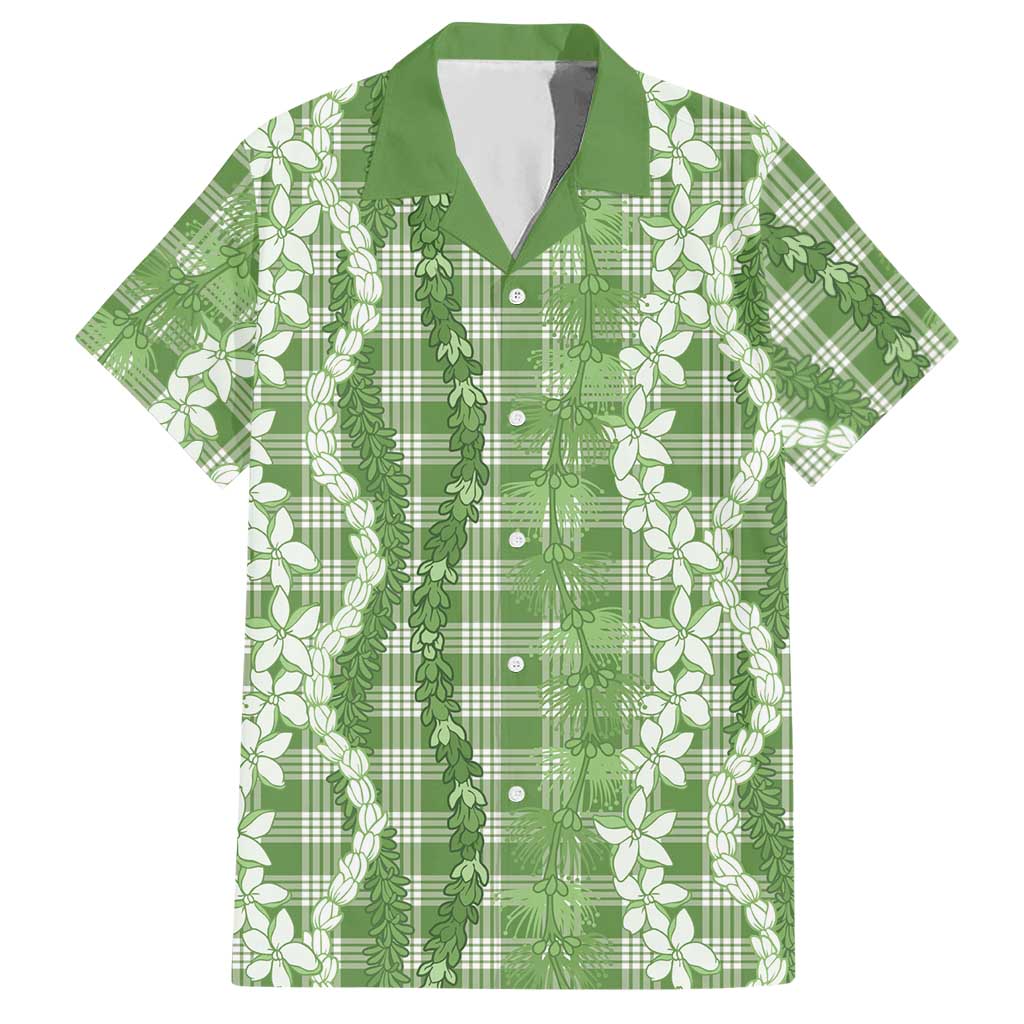 Hawaiian Ohia Lehua Lei Hawaiian Shirt Plaid Palaka Omaomao Pattern - Polynesian Pride