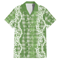Hawaiian Ohia Lehua Lei Hawaiian Shirt Plaid Palaka Omaomao Pattern - Polynesian Pride