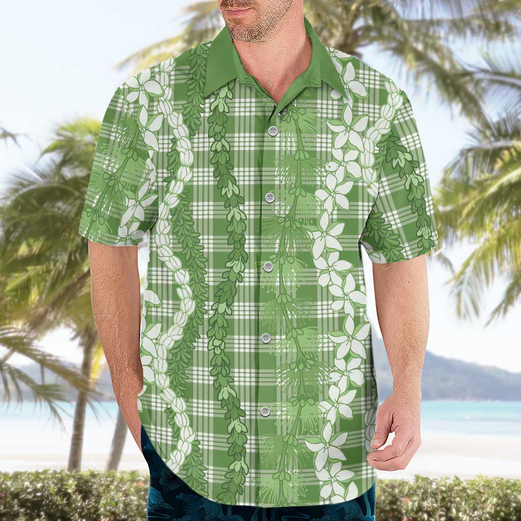 Hawaiian Ohia Lehua Lei Hawaiian Shirt Plaid Palaka Omaomao Pattern - Polynesian Pride