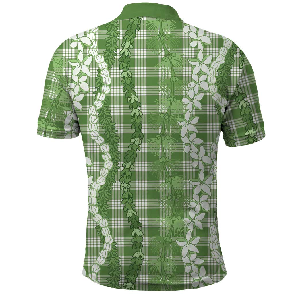 Hawaiian Ohia Lehua Lei Polo Shirt Plaid Palaka Omaomao Pattern - Polynesian Pride