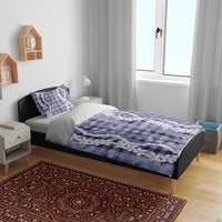 Hawaiian Ohia Lehua Lei Bedding Set Plaid Palaka Uliuli hohonu Pattern - Polynesian Pride