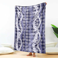 Hawaiian Ohia Lehua Lei Blanket Plaid Palaka Uliuli hohonu Pattern - Polynesian Pride