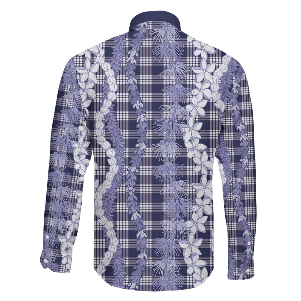 Hawaiian Ohia Lehua Lei Family Matching Summer Maxi Dress and Hawaiian Shirt Plaid Palaka Uliuli hohonu Pattern LT9 - Polynesian Pride