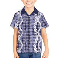 Hawaiian Ohia Lehua Lei Hawaiian Shirt Plaid Palaka Uliuli hohonu Pattern - Polynesian Pride