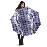 Hawaiian Ohia Lehua Lei Umbrella Plaid Palaka Uliuli hohonu Pattern LT9 - Polynesian Pride