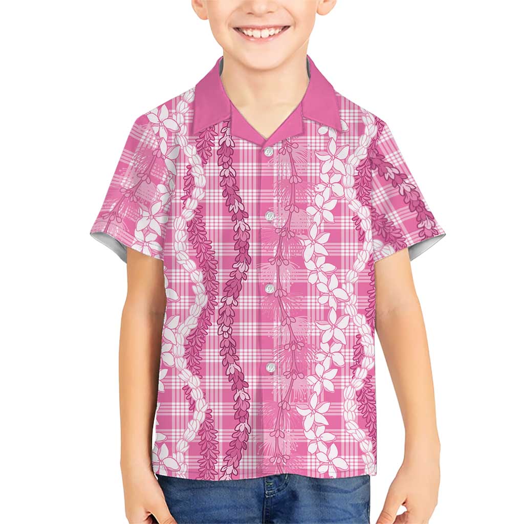 Hawaiian Ohia Lehua Lei Hawaiian Shirt Plaid Palaka Akala Pattern - Polynesian Pride