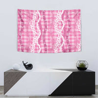Hawaiian Ohia Lehua Lei Tapestry Plaid Palaka Akala Pattern - Polynesian Pride