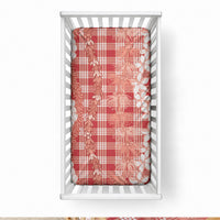 Hawaiian Ohia Lehua Lei Baby Bed Cover Plaid Palaka Ulaula Pattern LT9 28 × 52 in Red - Polynesian Pride