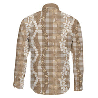 Hawaiian Ohia Lehua Lei Family Matching Off Shoulder Maxi Dress and Hawaiian Shirt Plaid Palaka Kalaihaahaa Pattern LT9 - Polynesian Pride