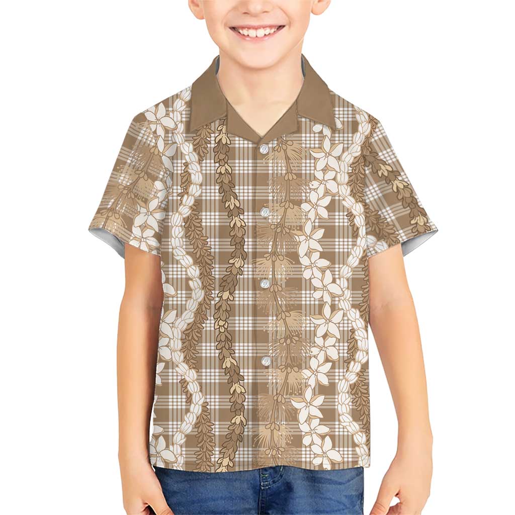 Hawaiian Ohia Lehua Lei Hawaiian Shirt Plaid Palaka Kalaihaahaa Pattern - Polynesian Pride