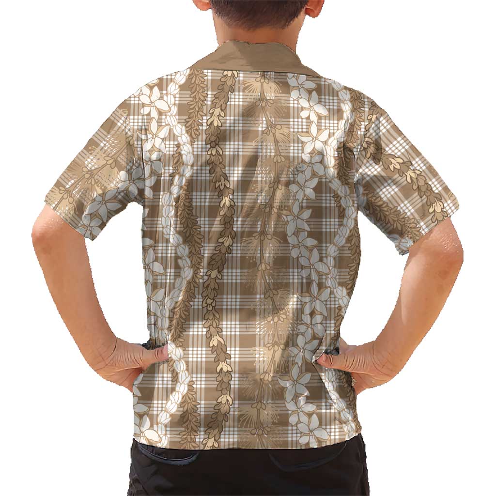 Hawaiian Ohia Lehua Lei Hawaiian Shirt Plaid Palaka Kalaihaahaa Pattern - Polynesian Pride