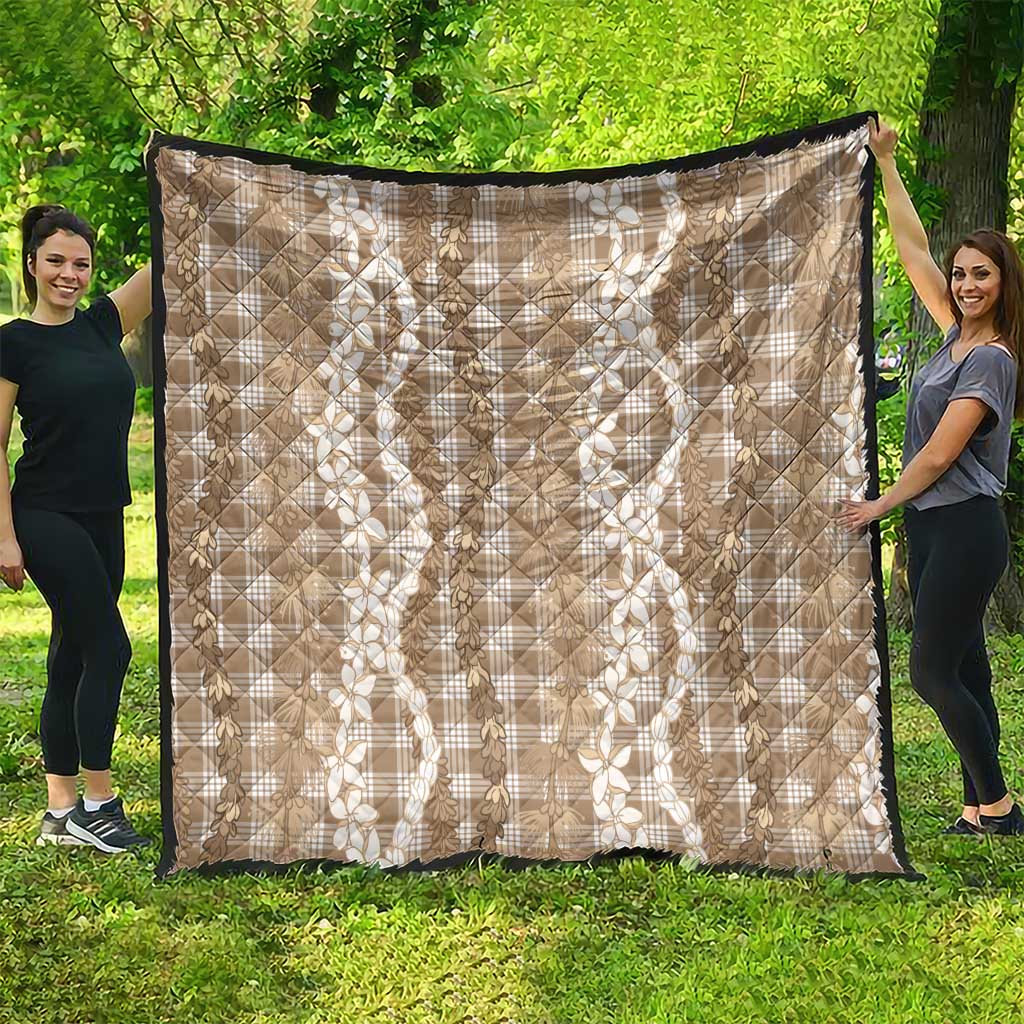 Hawaiian Ohia Lehua Lei Quilt Plaid Palaka Kalaihaahaa Pattern - Polynesian Pride