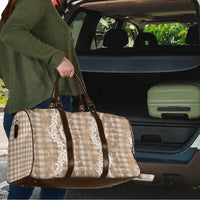 Hawaiian Ohia Lehua Lei Travel Bag Plaid Palaka Kalaihaahaa Pattern - Polynesian Pride