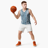 Hawaiian Ohia Lehua Lei Basketball Jersey Plaid Palaka Uliuli Omaomao Pattern - Polynesian Pride