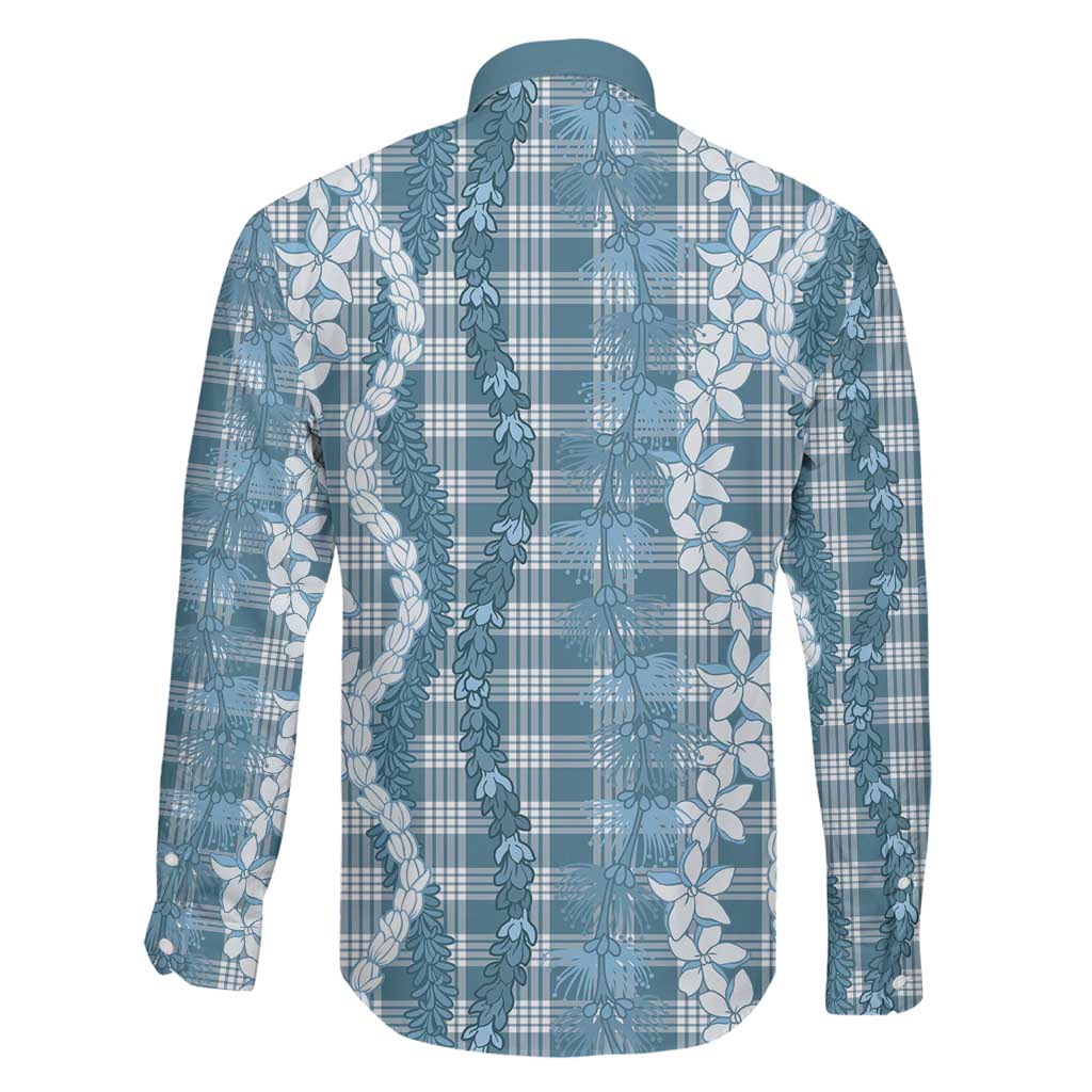 Hawaiian Ohia Lehua Lei Family Matching Mermaid Dress and Hawaiian Shirt Plaid Palaka Uliuli Omaomao Pattern LT9 - Polynesian Pride