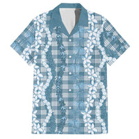 Hawaiian Ohia Lehua Lei Hawaiian Shirt Plaid Palaka Uliuli Omaomao Pattern - Polynesian Pride