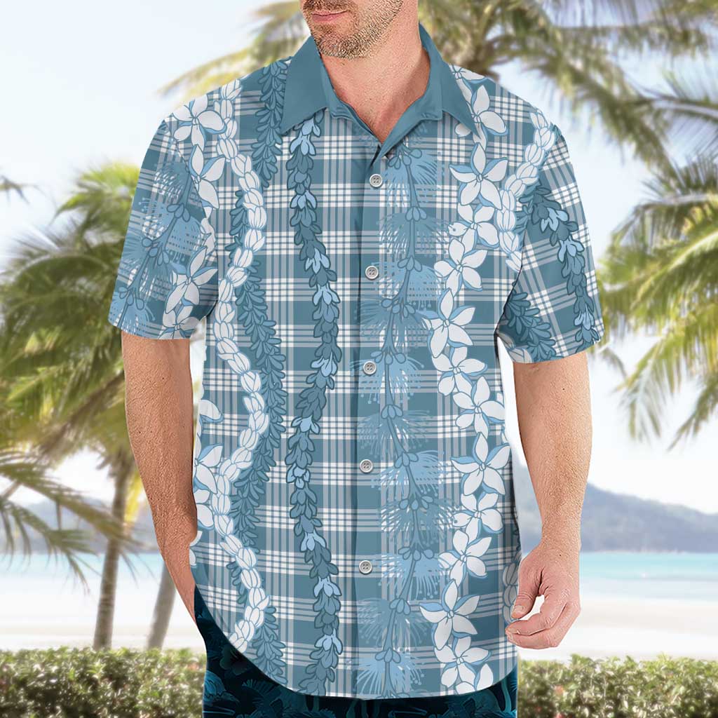 Hawaiian Ohia Lehua Lei Hawaiian Shirt Plaid Palaka Uliuli Omaomao Pattern - Polynesian Pride