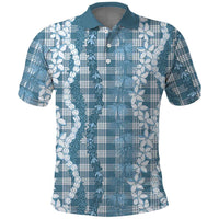 Hawaiian Ohia Lehua Lei Polo Shirt Plaid Palaka Uliuli Omaomao Pattern - Polynesian Pride