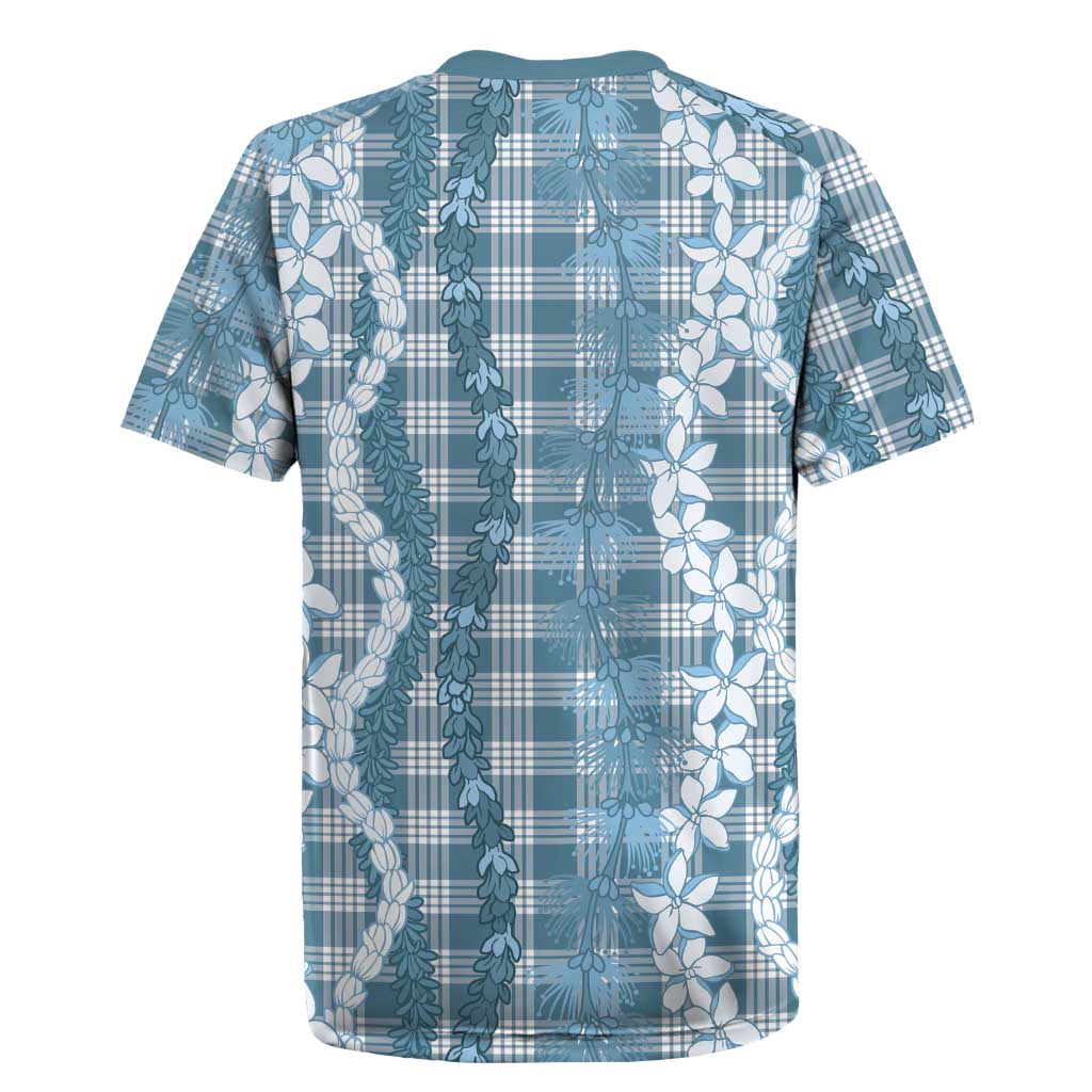 Hawaiian Ohia Lehua Lei Rugby Jersey Plaid Palaka Uliuli Omaomao Pattern - Polynesian Pride
