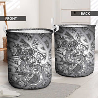 Aotearoa Maori Hei Tiki Laundry Basket Kiwikiwi Kowhaiwhai Puhoro Motif