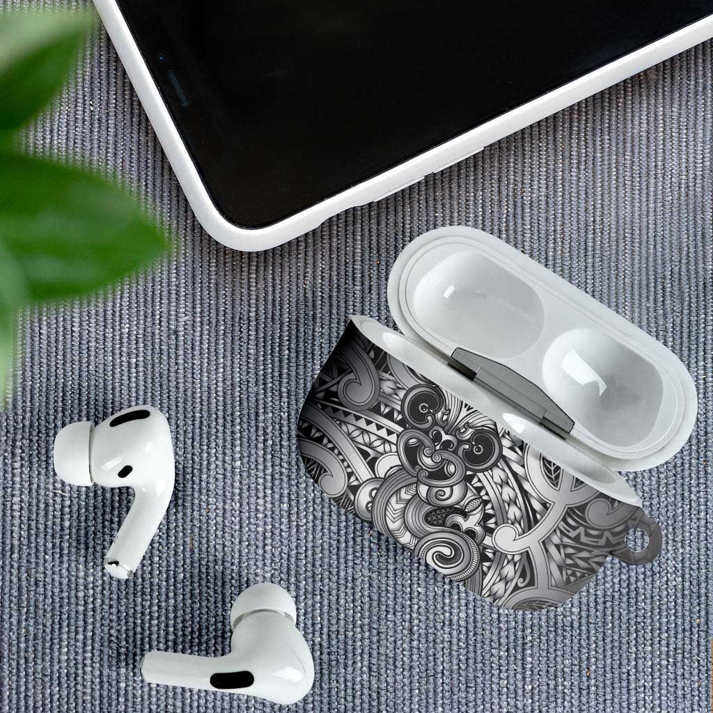 Aotearoa Maori Hei Tiki AirPods Case Kiwikiwi Kowhaiwhai Puhoro Motif