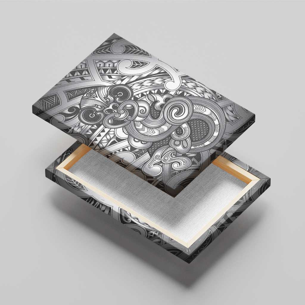 Aotearoa Maori Hei Tiki Canvas Wall Art Kiwikiwi Kowhaiwhai Puhoro Motif