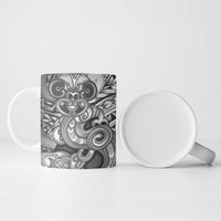 Aotearoa Maori Hei Tiki Ceramic Mug Kiwikiwi Kowhaiwhai Puhoro Motif