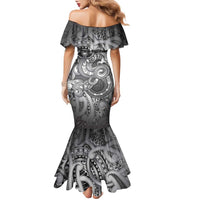 Aotearoa Maori Hei Tiki Family Matching Mermaid Dress and Hawaiian Shirt Kiwikiwi Kowhaiwhai Puhoro Motif LT9 - Polynesian Pride
