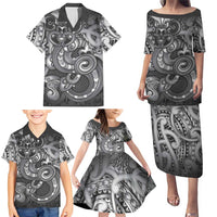 Aotearoa Maori Hei Tiki Family Matching Puletasi and Hawaiian Shirt Kiwikiwi Kowhaiwhai Puhoro Motif LT9 - Polynesian Pride