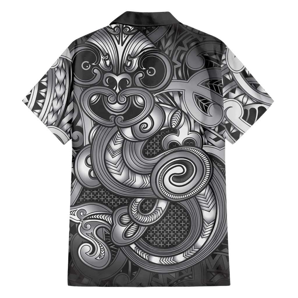 Aotearoa Maori Hei Tiki Family Matching Short Sleeve Bodycon Dress and Hawaiian Shirt Kiwikiwi Kowhaiwhai Puhoro Motif LT9 - Polynesian Pride