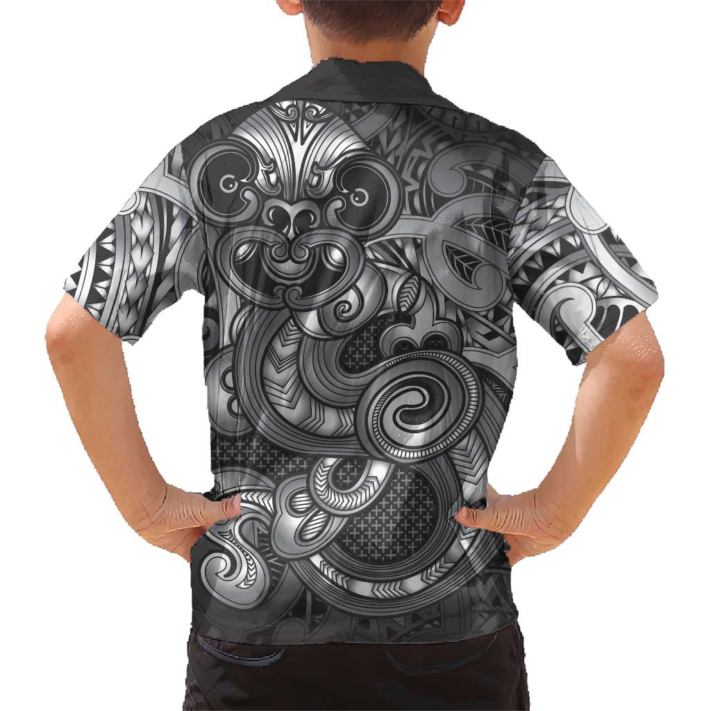 Aotearoa Maori Hei Tiki Family Matching Tank Maxi Dress and Hawaiian Shirt Kiwikiwi Kowhaiwhai Puhoro Motif LT9 - Polynesian Pride