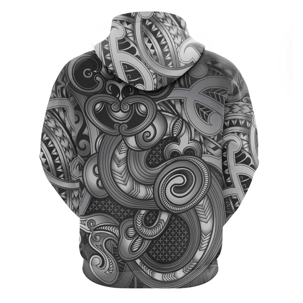 Aotearoa Maori Hei Tiki Hoodie Kiwikiwi Kowhaiwhai Puhoro Motif