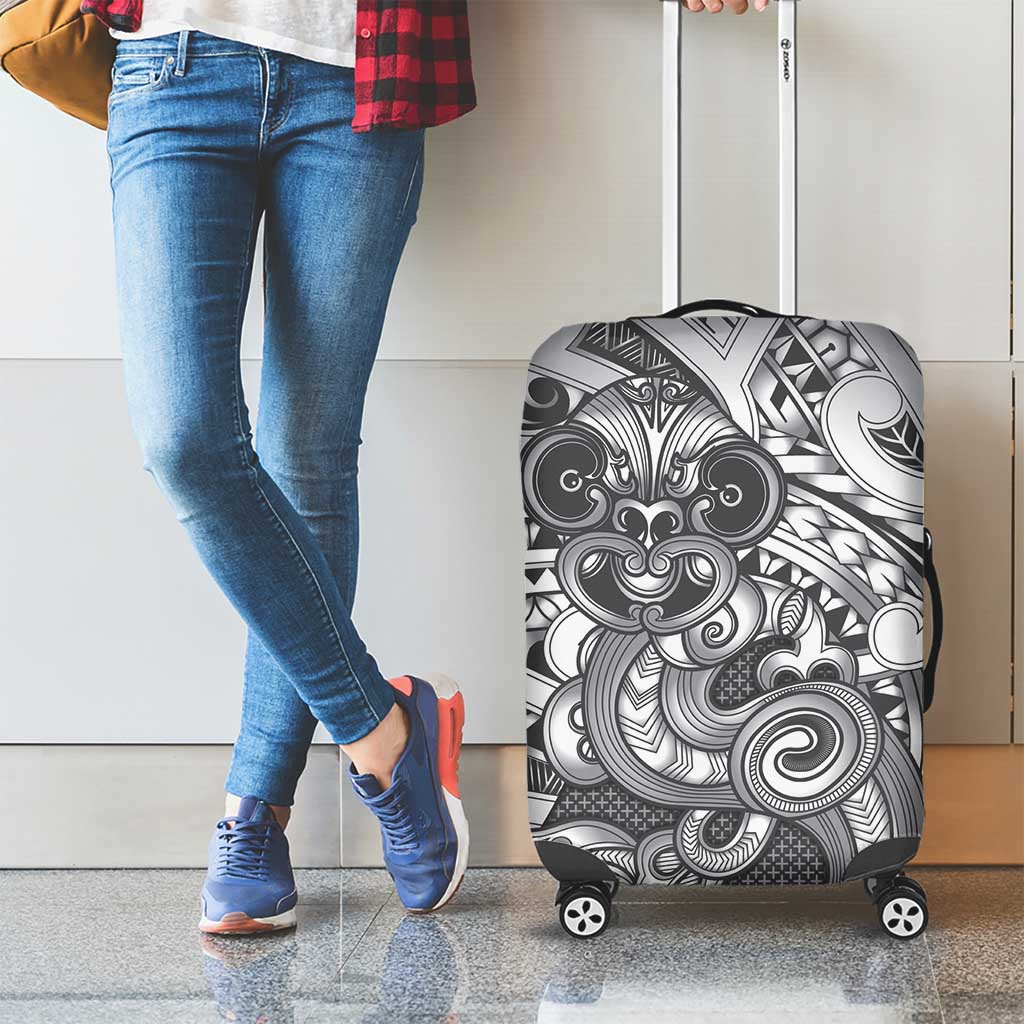 Aotearoa Maori Hei Tiki Luggage Cover Kiwikiwi Kowhaiwhai Puhoro Motif