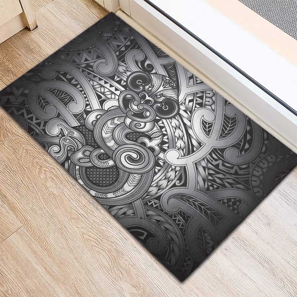 Aotearoa Maori Hei Tiki Rubber Doormat Kiwikiwi Kowhaiwhai Puhoro Motif