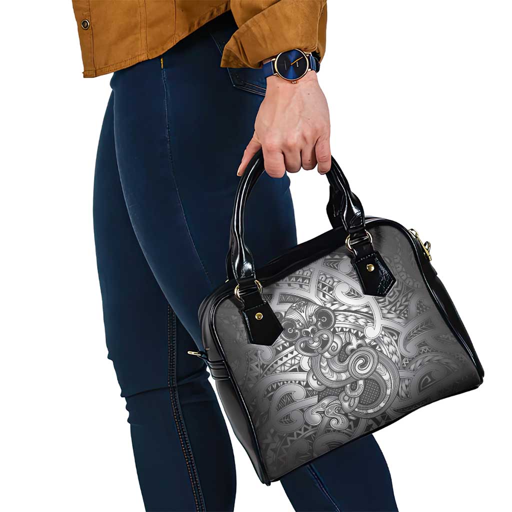 Aotearoa Maori Hei Tiki Shoulder Handbag Kiwikiwi Kowhaiwhai Puhoro Motif