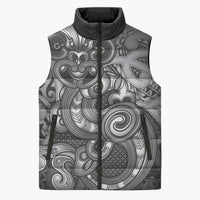 Aotearoa Maori Hei Tiki Sleeveless Puffer Jacket Kiwikiwi Kowhaiwhai Puhoro Motif