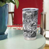 Aotearoa Maori Hei Tiki Tumbler Cup Kiwikiwi Kowhaiwhai Puhoro Motif