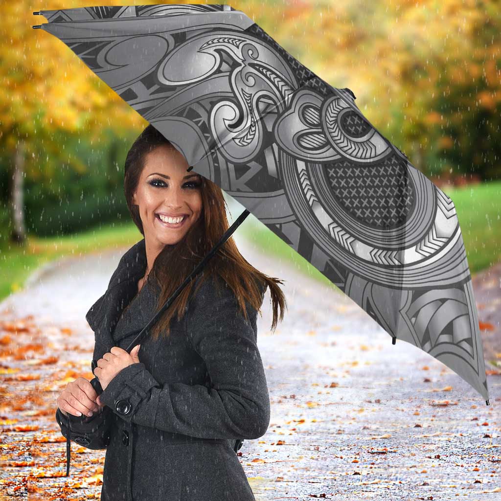 Aotearoa Maori Hei Tiki Umbrella Kiwikiwi Kowhaiwhai Puhoro Motif